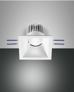 LED Einbaustrahler weiß Fabas Luce Sigma 800lm 3000K eckig