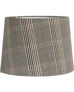 Lampenschirm Textil grau Kariert PR Home Sofia E27 20x15,5cm